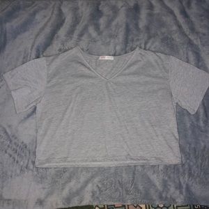Grey crop top